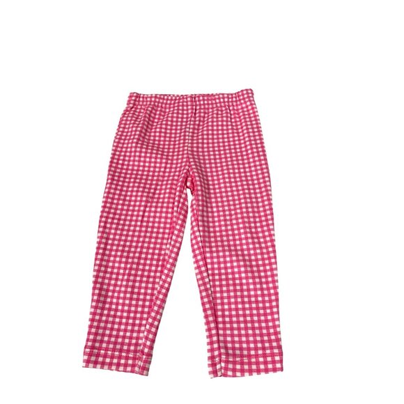 Carters Girls Infant baby Size 9 months pink white checkered Gingham Pants Check - Picture 1 of 3